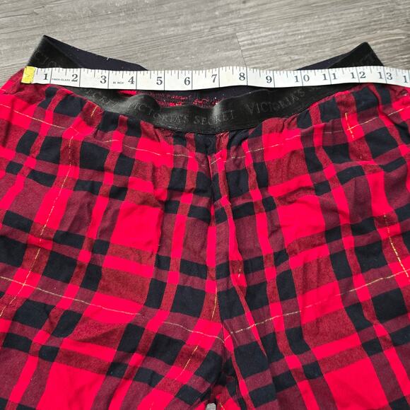 Victoria's Secret Red & Black Plaid Pajama Pants w. Pockets - Picture 6 of 8